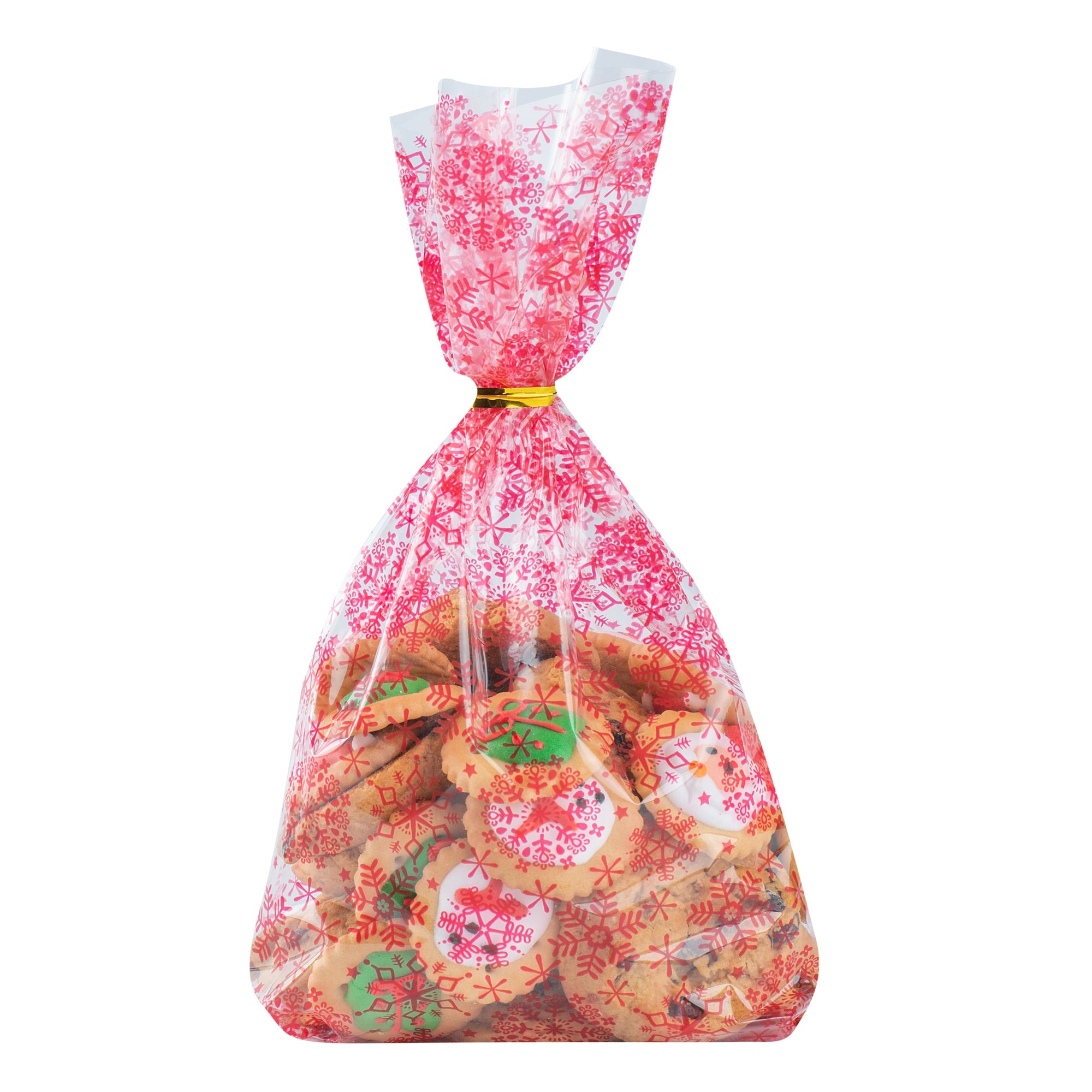 Bag Tek Plastic Candy Bag - Snowflakes - 4" x 2" x 9 1/2" - 4000 count box