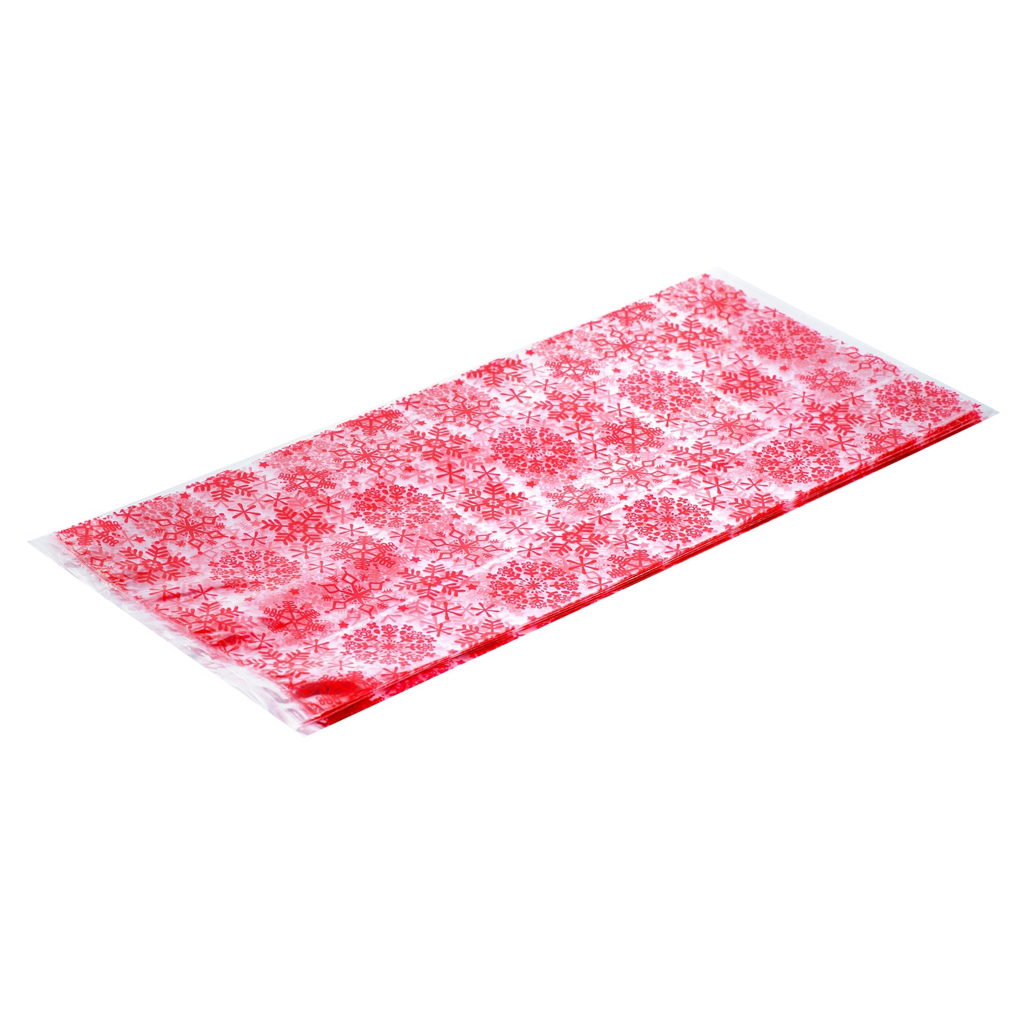 Bag Tek Plastic Candy Bag - Snowflakes - 4" x 2" x 9 1/2" - 4000 count box