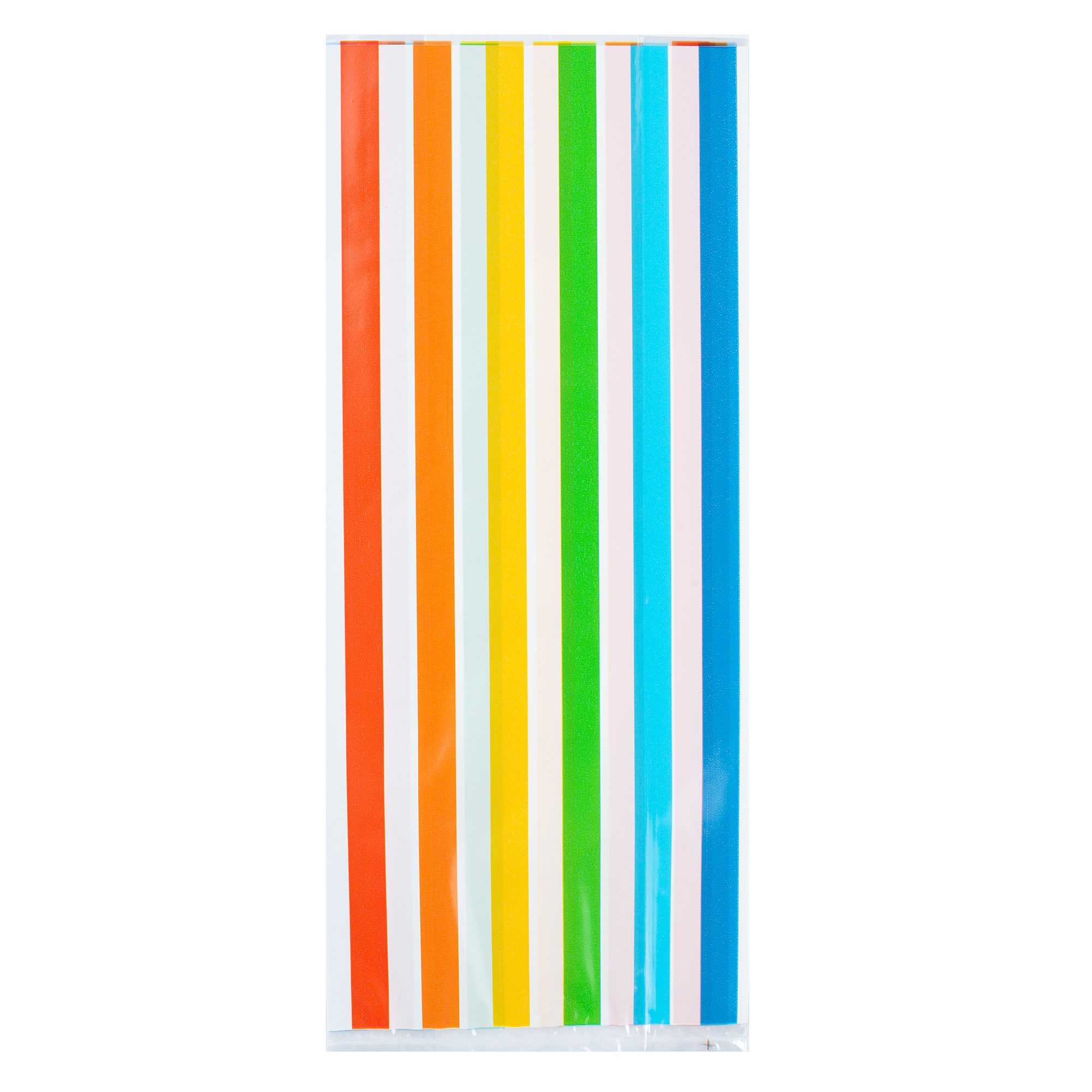 Bag Tek Plastic Candy Bag - Rainbow, Gusseted - 4" x 2" x 9 1/2" - 4000 count box