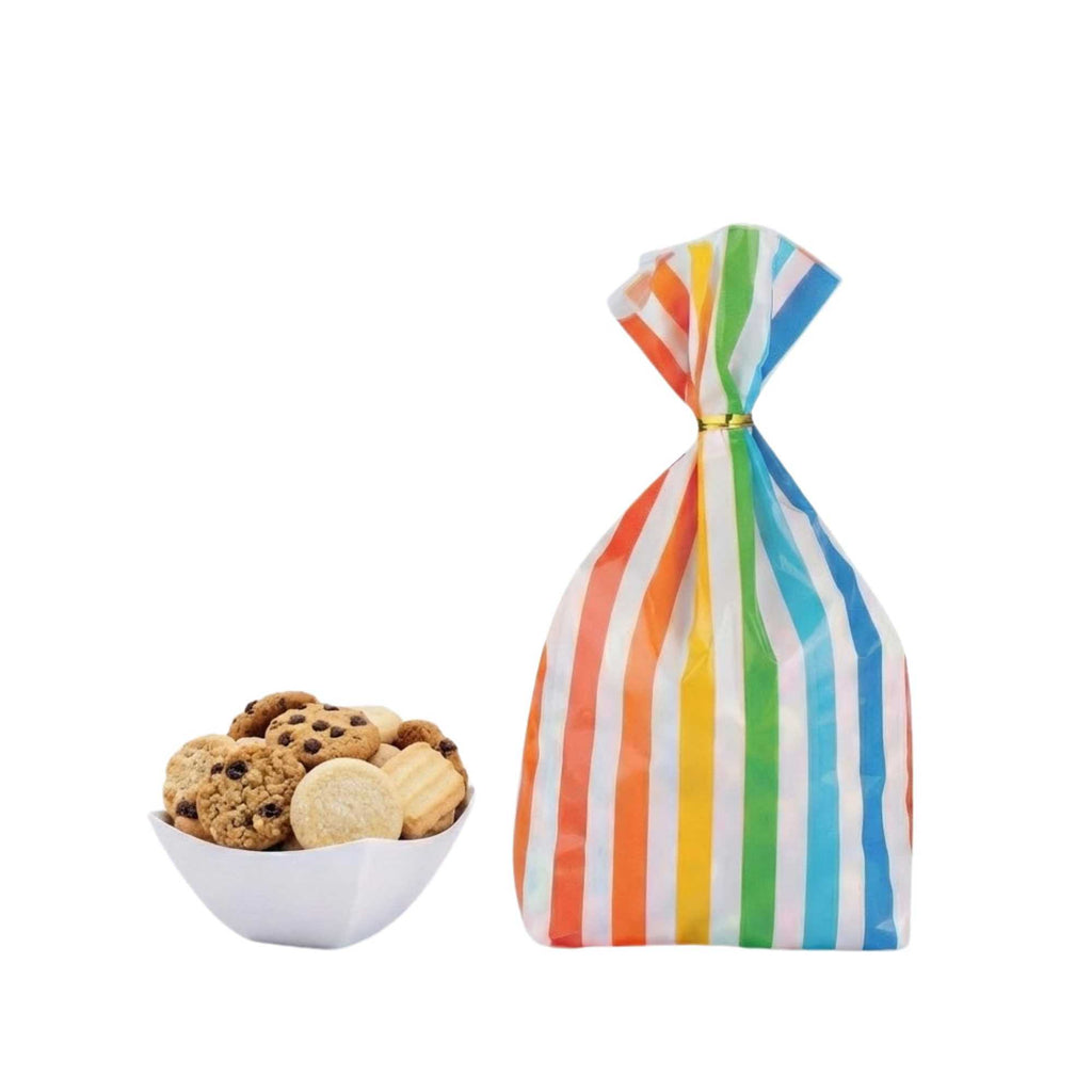 Bag Tek Plastic Candy Bag - Rainbow, Gusseted - 4" x 2" x 9 1/2" - 4000 count box