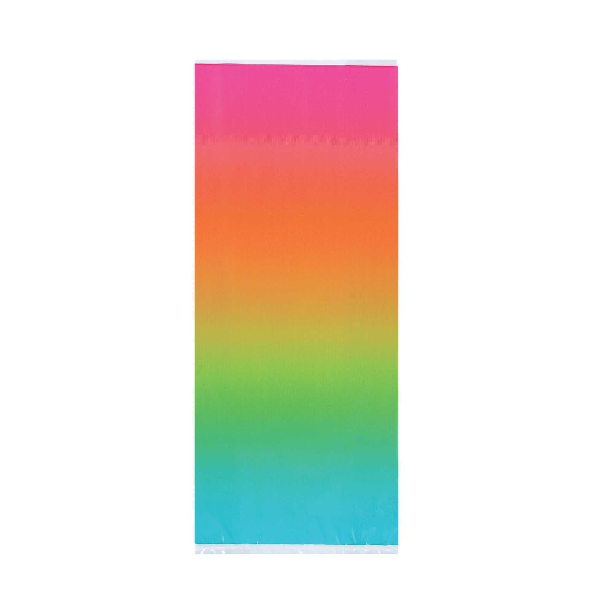 Bag Tek Plastic Candy Bag - Rainbow Ombre, Gusseted - 4" x 2" x 9 1/2" - 4000 count box