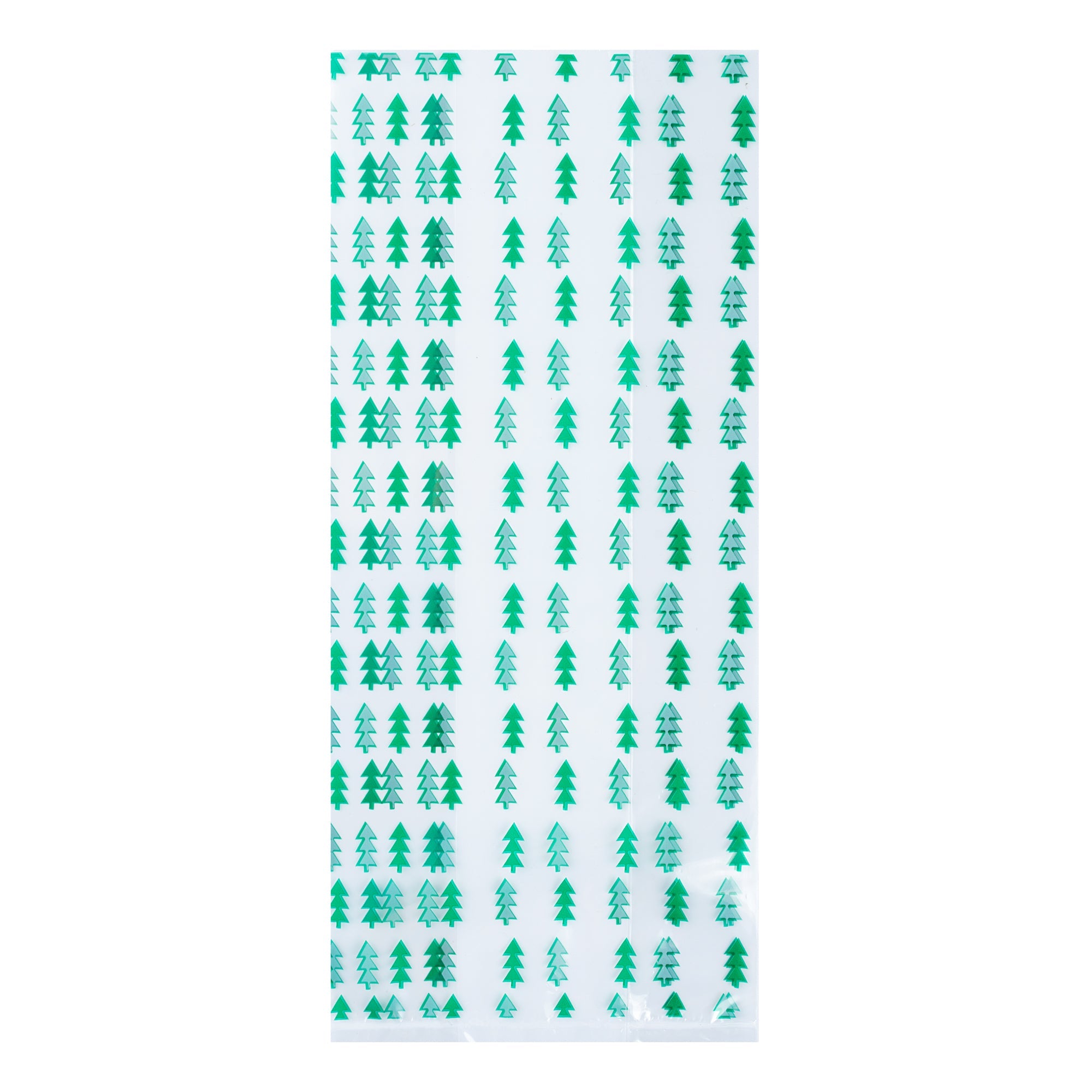 Bag Tek Plastic Candy Bag - Christmas Trees, Gusseted - 5" x 3" x 11" - 4000 count box