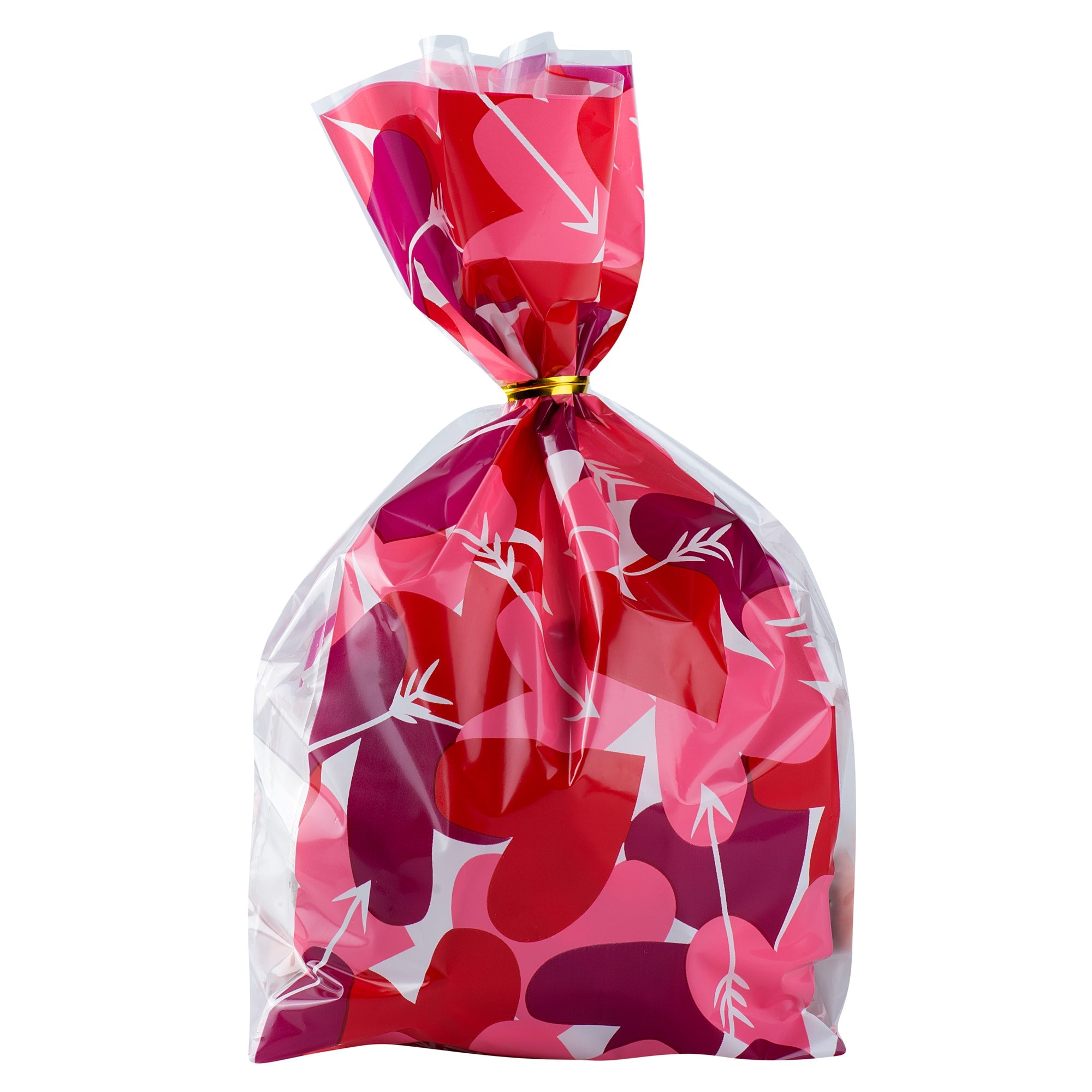 Bag Tek Plastic Candy Bag - Large Hearts, Gusseted - 5" x 3" x 11" - 4000 count box