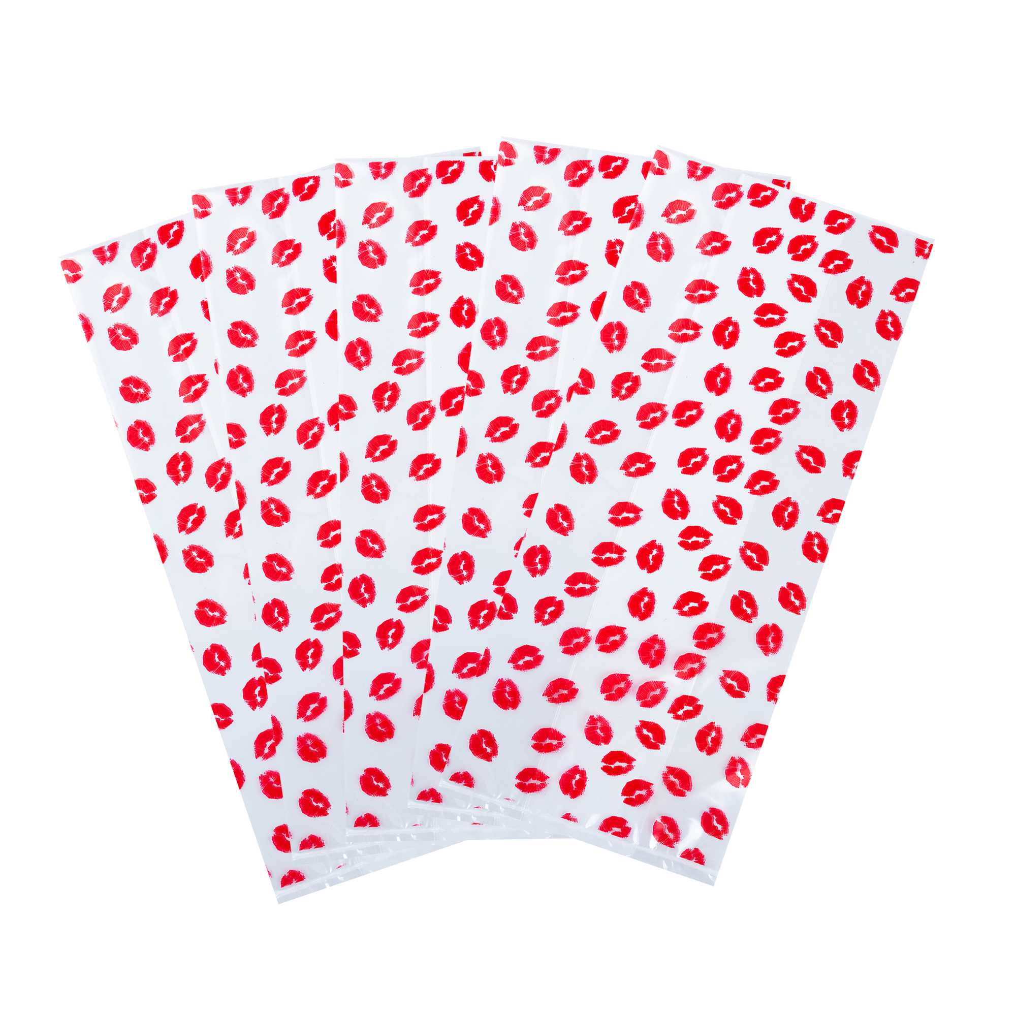 Bag Tek Plastic Candy Bag - Sexy Lips, Gusseted - 5" x 3" x 11" - 100 count box