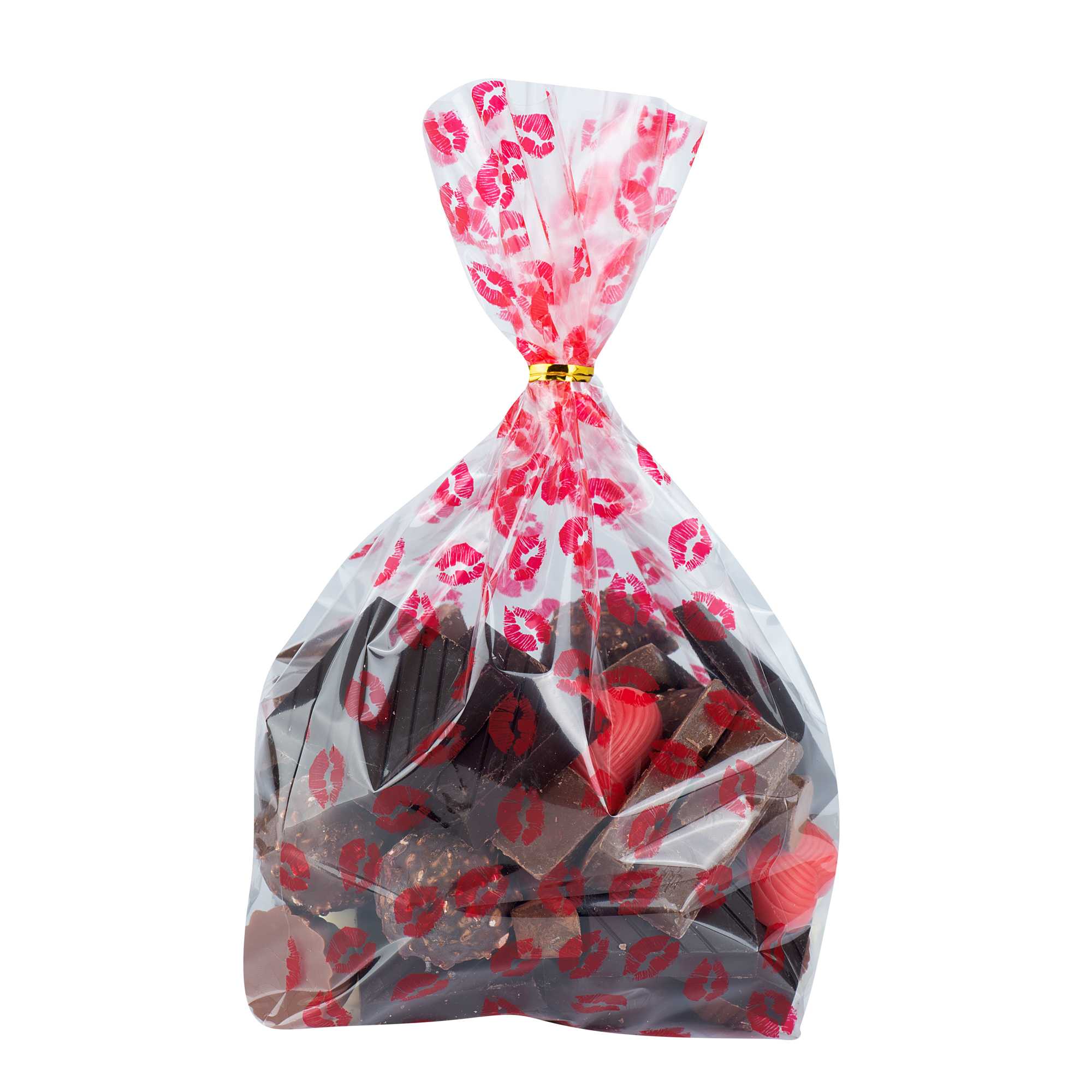 Bag Tek Plastic Candy Bag - Sexy Lips, Gusseted - 5" x 3" x 11" - 100 count box