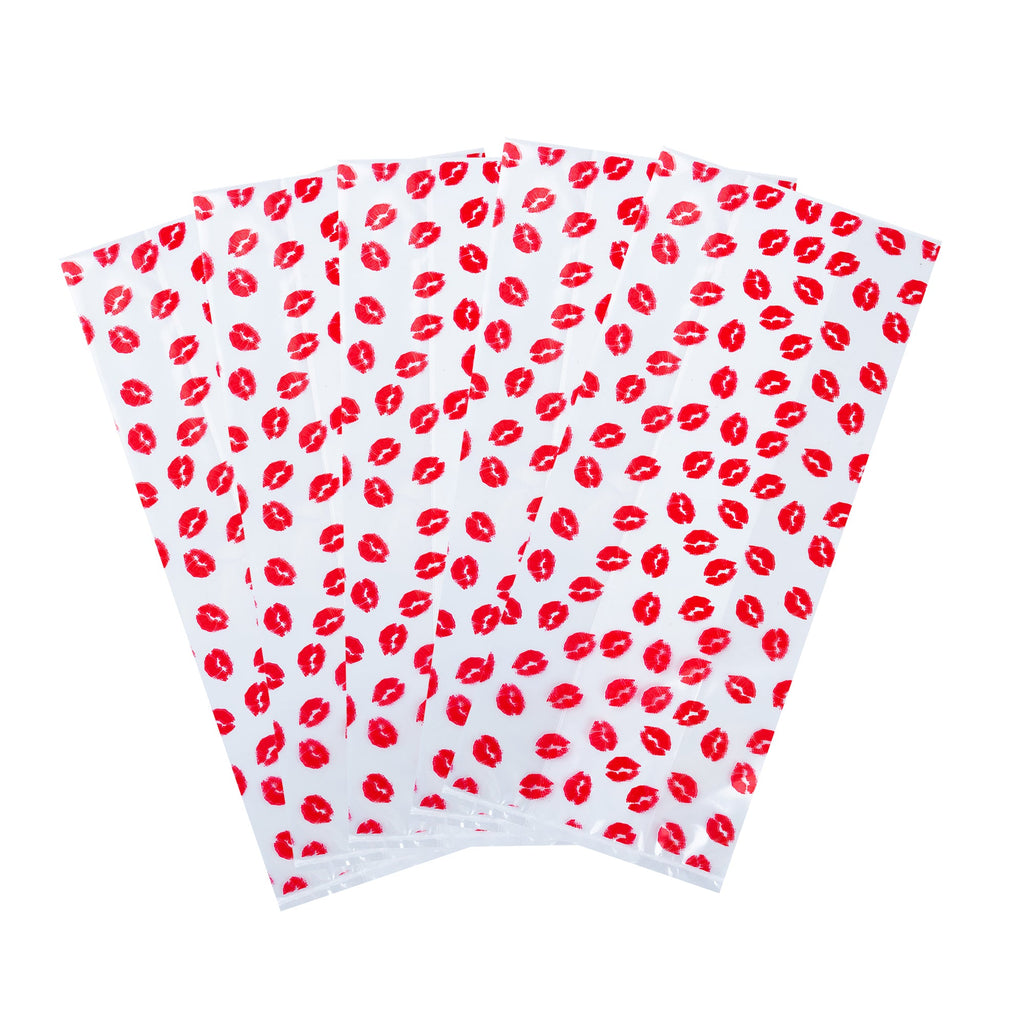 Bag Tek Plastic Candy Bag - Sexy Lips, Gusseted - 5" x 3" x 11" - 4000 count box