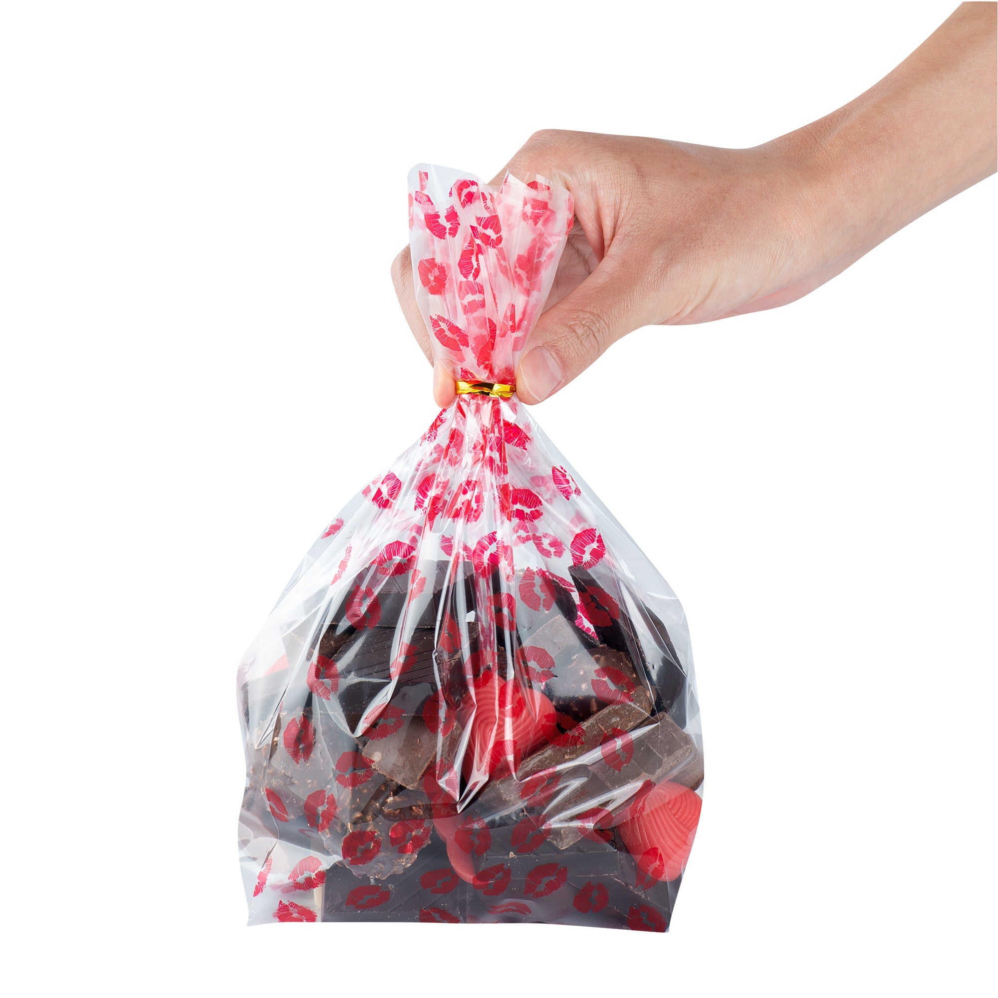 Bag Tek Plastic Candy Bag - Sexy Lips, Gusseted - 5" x 3" x 11" - 4000 count box