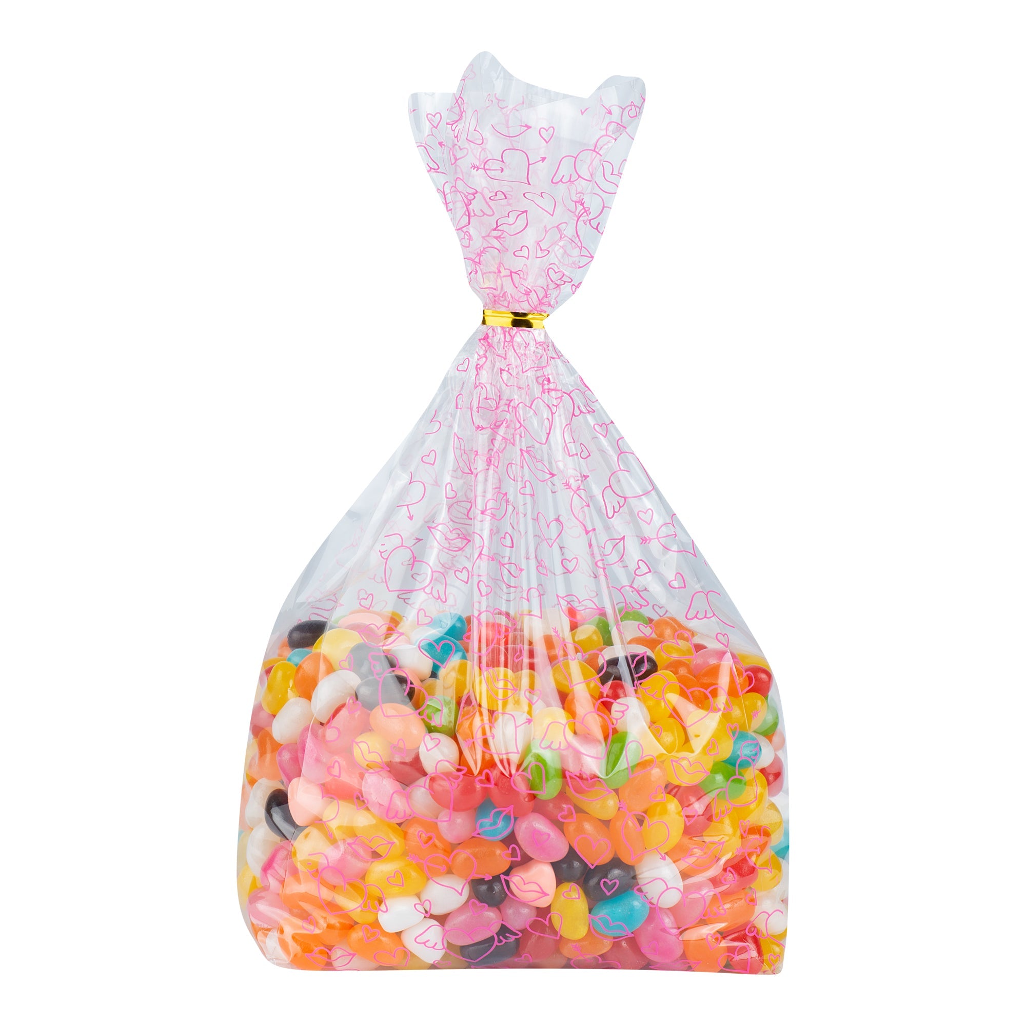 Bag Tek Plastic Candy Bag - Winged Hearts, Gusseted - 5" x 3" x 11" - 4000 count box