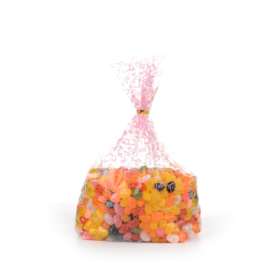 Bag Tek Plastic Candy Bag - Winged Hearts, Gusseted - 5" x 3" x 11" - 4000 count box