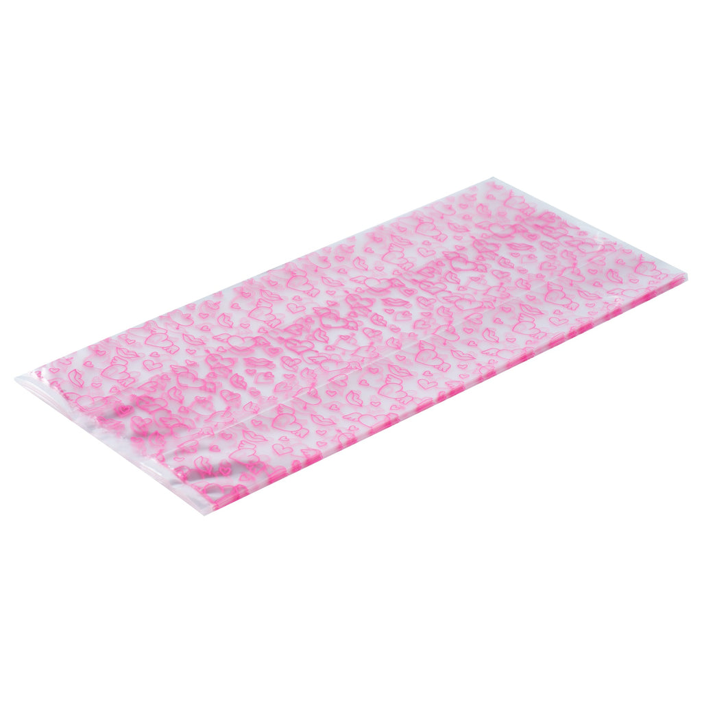 Bag Tek Plastic Candy Bag - Winged Hearts, Gusseted - 5" x 3" x 11" - 4000 count box