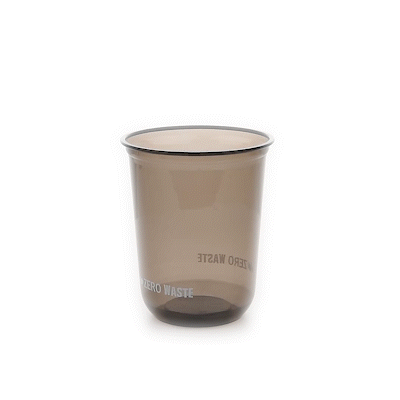 Sustain 12 oz U-Shape Black PLA Plastic Drinking Cup - Compostable, Rounded Bottom - 3 1/2" x 3 1/2" x 4 1/4" - 100 count box