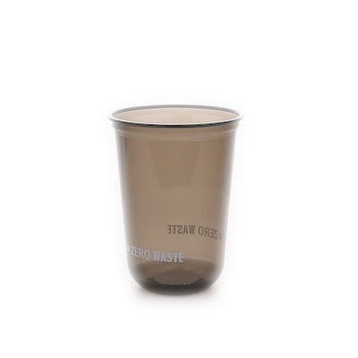 Sustain 16 oz U-Shape Black PLA Plastic Drinking Cup - Compostable, Rounded Bottom - 3 1/2" x 3 1/2" x 4 3/4" - 100 count box