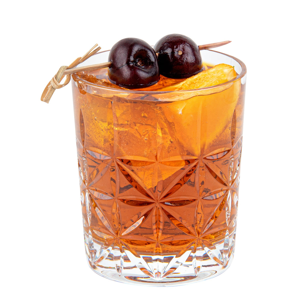 Bev Tek 10 oz Polycarbonate Old Fashioned Glass - Cut Crystal Design - 3 1/4" x 3 1/4" x 3 3/4" - 48 count box