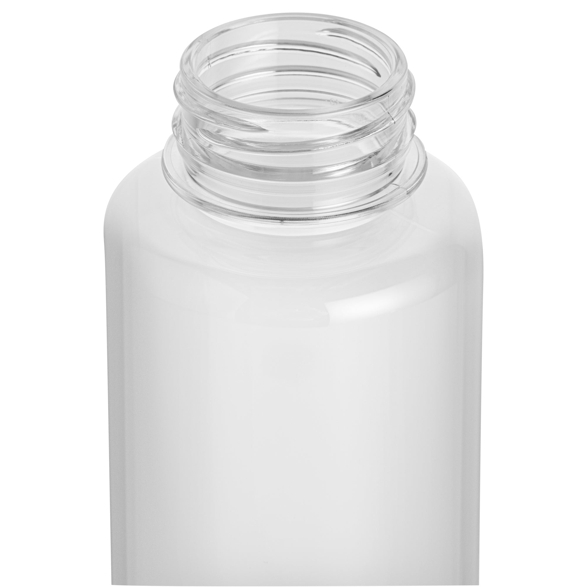 Bottle Tek 100 Round Clear 8 oz Plastic Juice Bottles with Safety Caps - Includes 100 Labels, 10 Funnels and 10 Cleaning Brushes