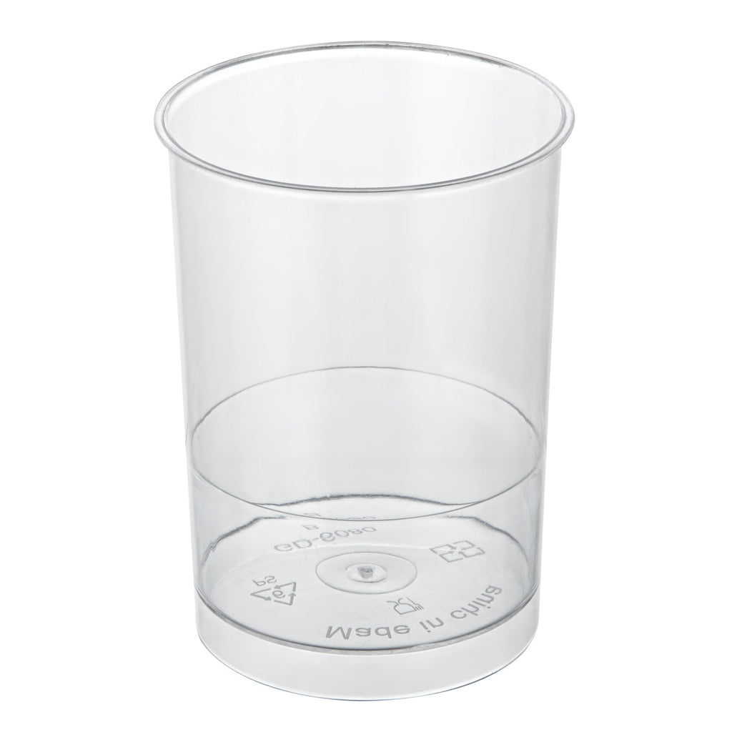Mini Serve 5 oz Round Clear Plastic Dessert Cup - 2 1/4" x 2 1/4" x 3 1/4" - 25 count box