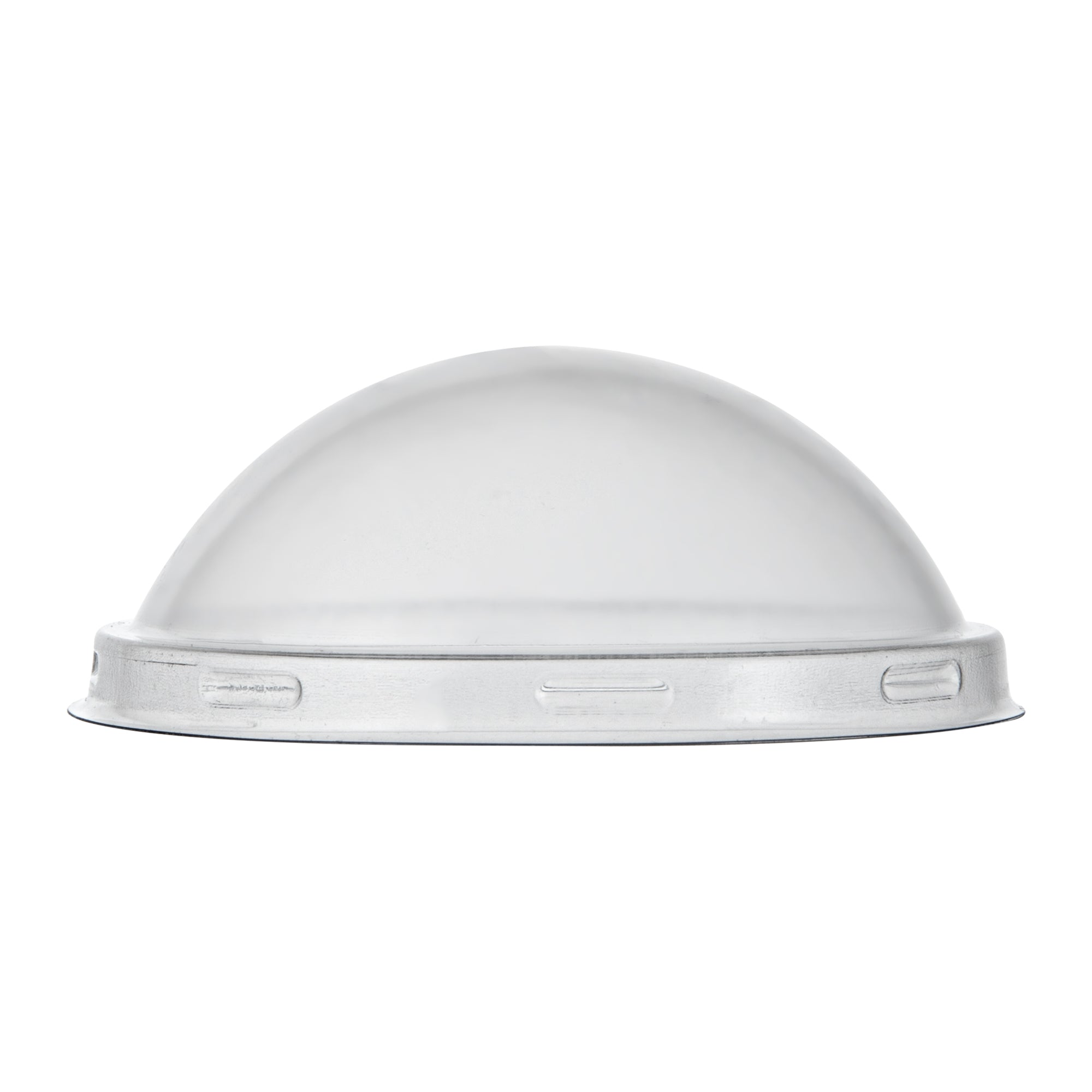 Mini Serve Round Clear Plastic Dome Lid - Fits 6 oz Dessert Cup - 25 count box