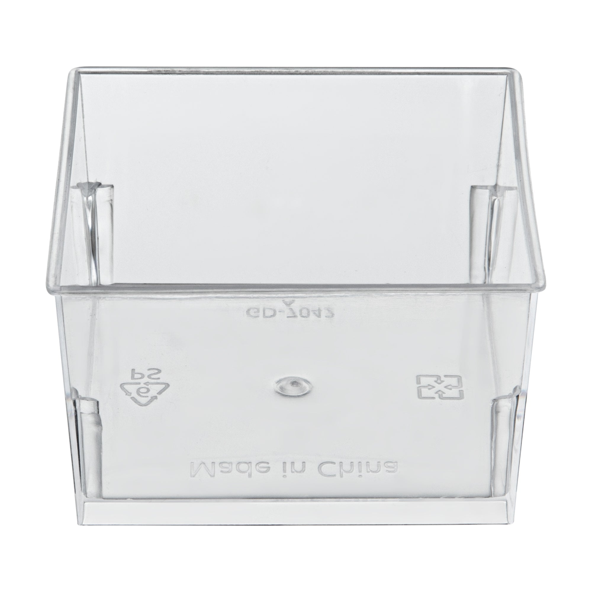 Mini Serve 5 oz Square Clear Plastic Dessert Cup - 2 3/4'' x 2 3/4'' x 1 3/4'' - 25 count box