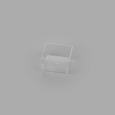 Mini Serve 5 oz Square Clear Plastic Dessert Cup - 2 3/4'' x 2 3/4'' x 1 3/4'' - 100 count box