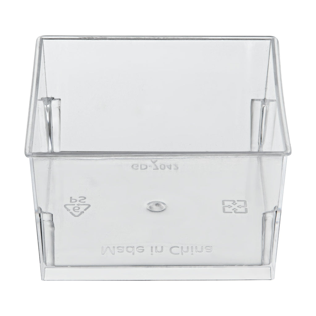 Mini Serve 5 oz Square Clear Plastic Dessert Cup - 2 3/4'' x 2 3/4'' x 1 3/4'' - 100 count box