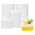 Mini Serve 3 oz Rectangle Clear Plastic Dessert Cup - with Lid - 3 1/4'' x 2'' x 2'' - 25 count box