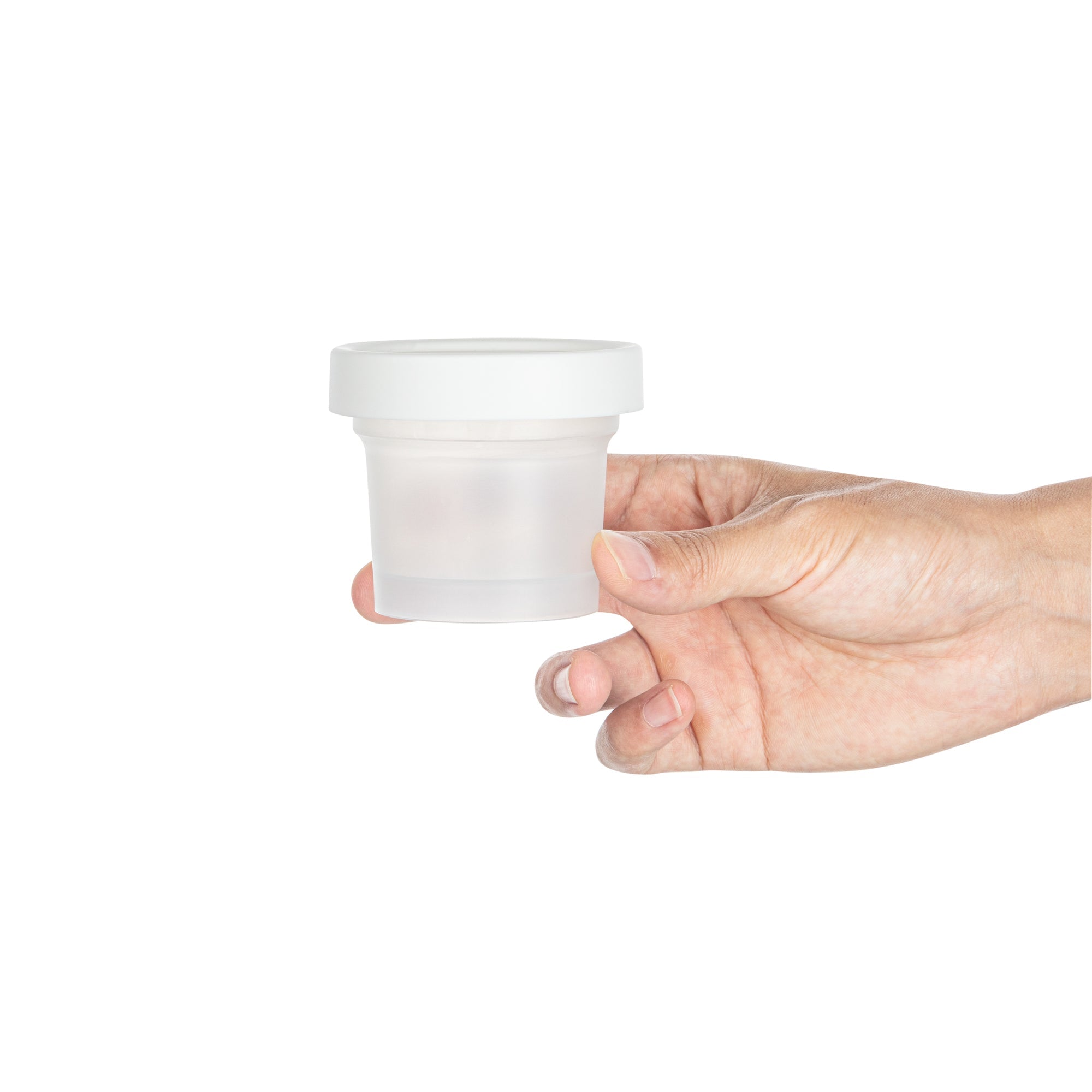 Mini Serve 5 oz Round Clear Plastic Dessert Cup - with Lid - 3'' x 3'' x 2 1/2'' - 25 count box