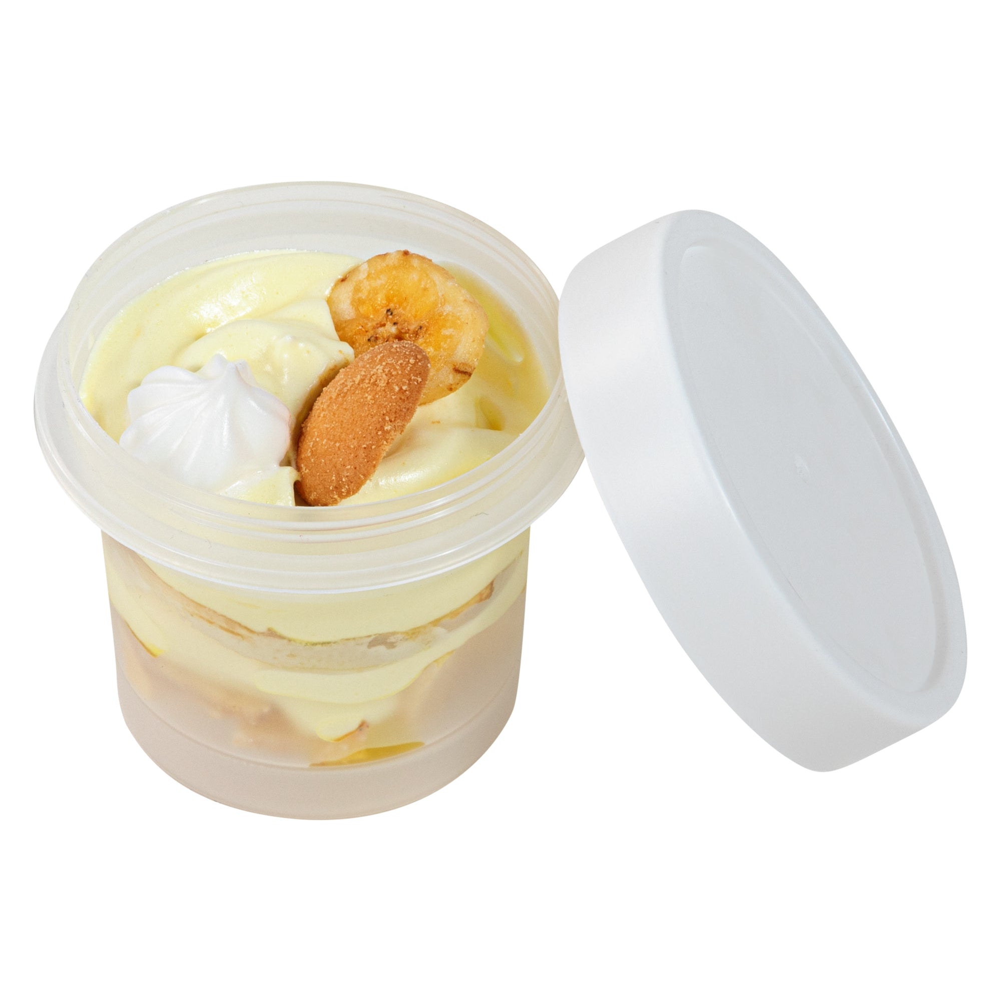 Mini Serve 8 oz Round Clear Plastic Dessert Cup - with Lid - 3 1/2'' x 3 1/2'' x 3'' - 25 count box