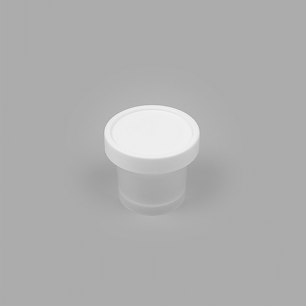 Mini Serve 8 oz Round Clear Plastic Dessert Cup - with Lid - 3 1/2'' x 3 1/2'' x 3'' - 100 count box