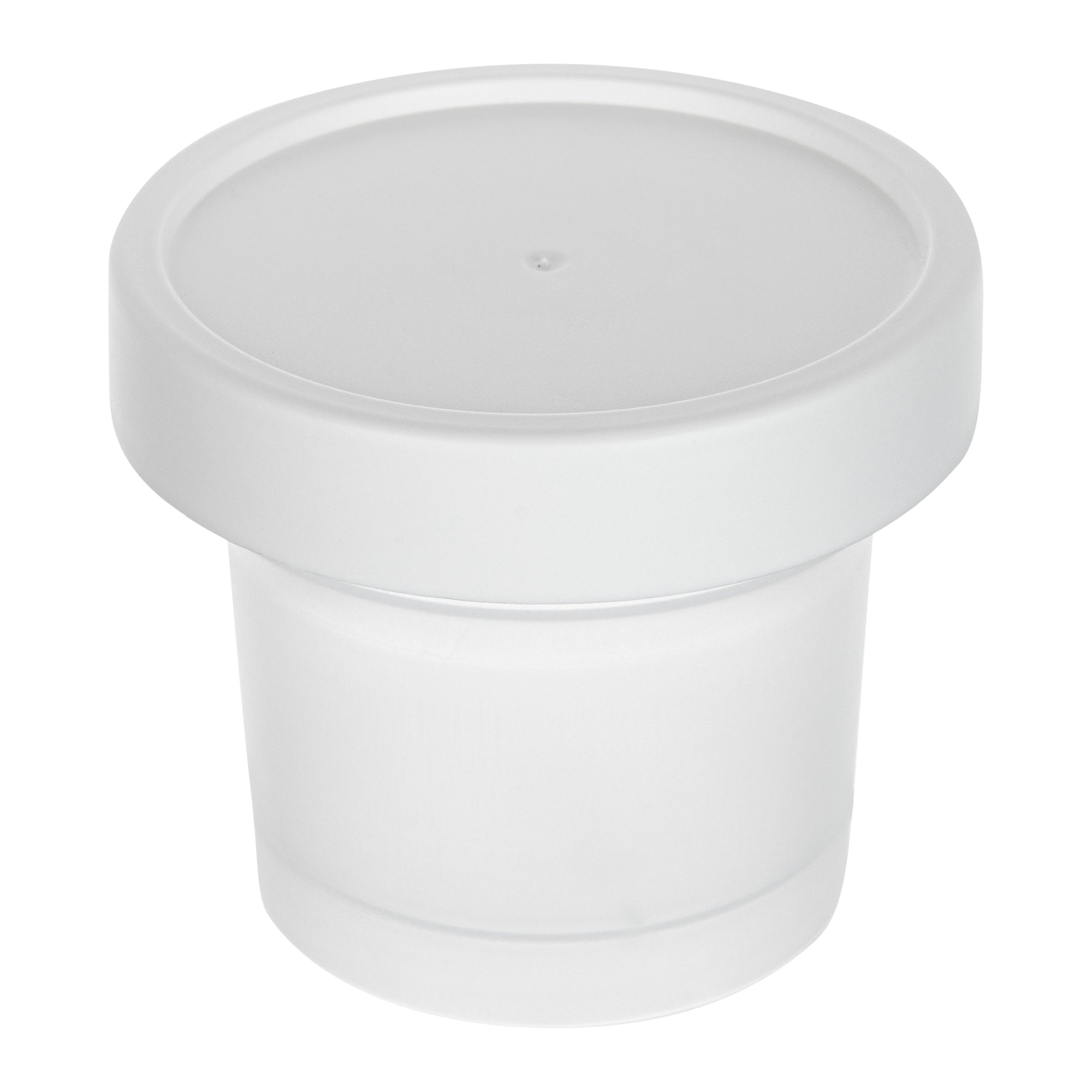 Mini Serve 8 oz Round Clear Plastic Dessert Cup - with Lid - 3 1/2'' x 3 1/2'' x 3'' - 100 count box