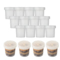 Mini Serve 10 oz Round Clear Plastic Dessert Cup - with Lid - 3 1/2'' x 3 1/2'' x 3 1/2'' - 25 count box