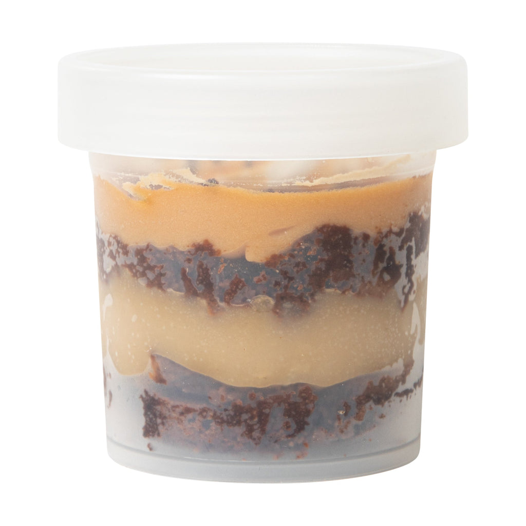 Mini Serve 10 oz Round Clear Plastic Dessert Cup - with Lid - 3 1/2'' x 3 1/2'' x 3 1/2'' - 25 count box