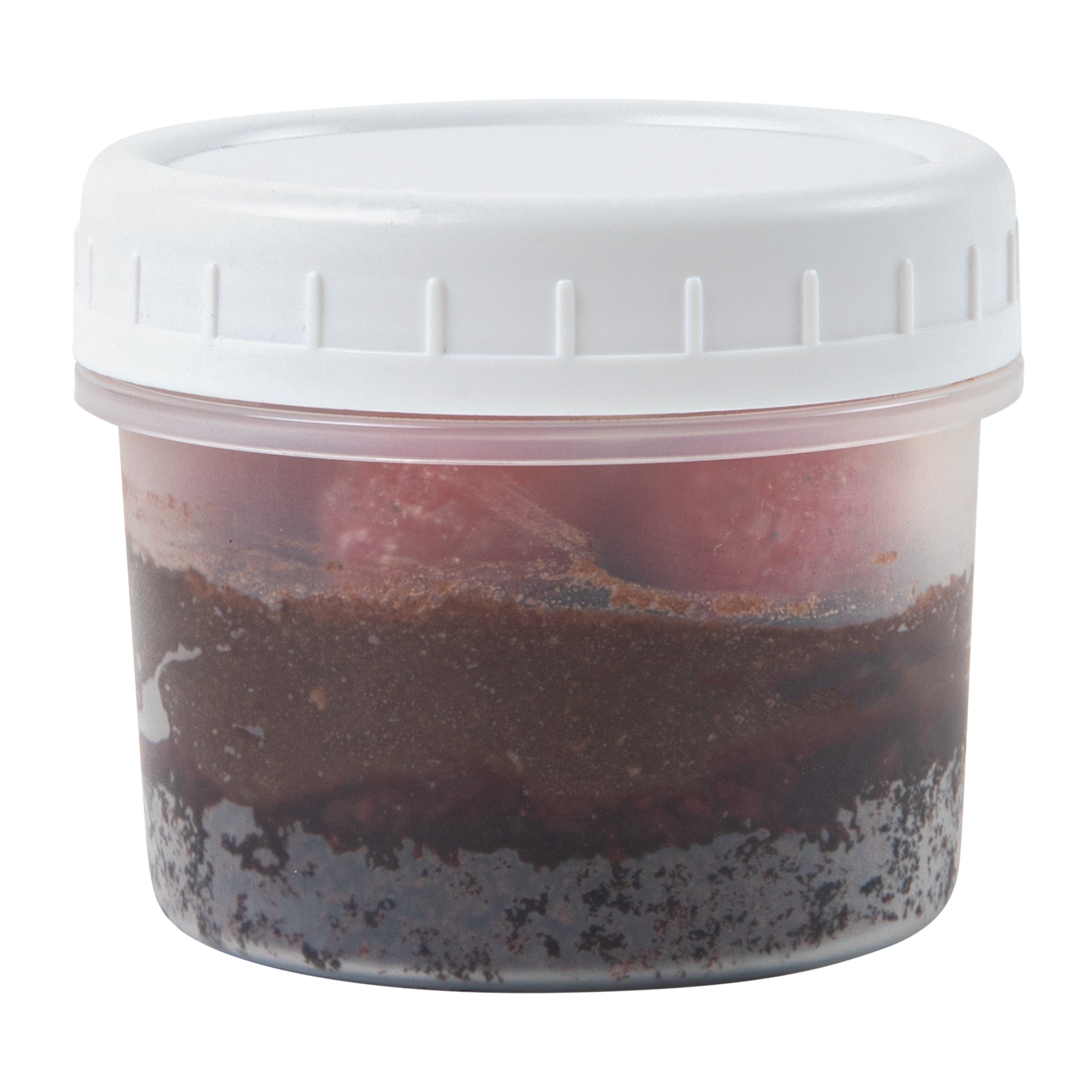 Mini Serve 7 oz Round Clear Plastic Dessert Cup - with Lid - 2 3/4'' x 2 3/4'' x 2 1/2'' - 25 count box