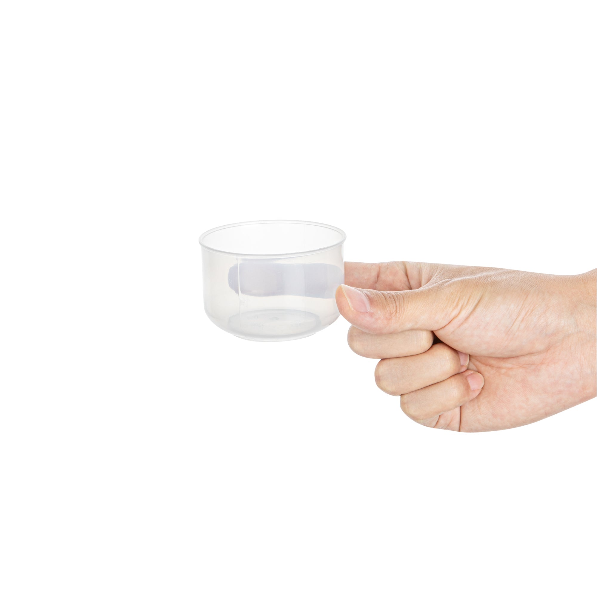 Mini Serve 4 oz Round Clear Plastic Dessert Cup - 2 3/4'' x 2 1/2'' x 1 3/4'' - 100 count box