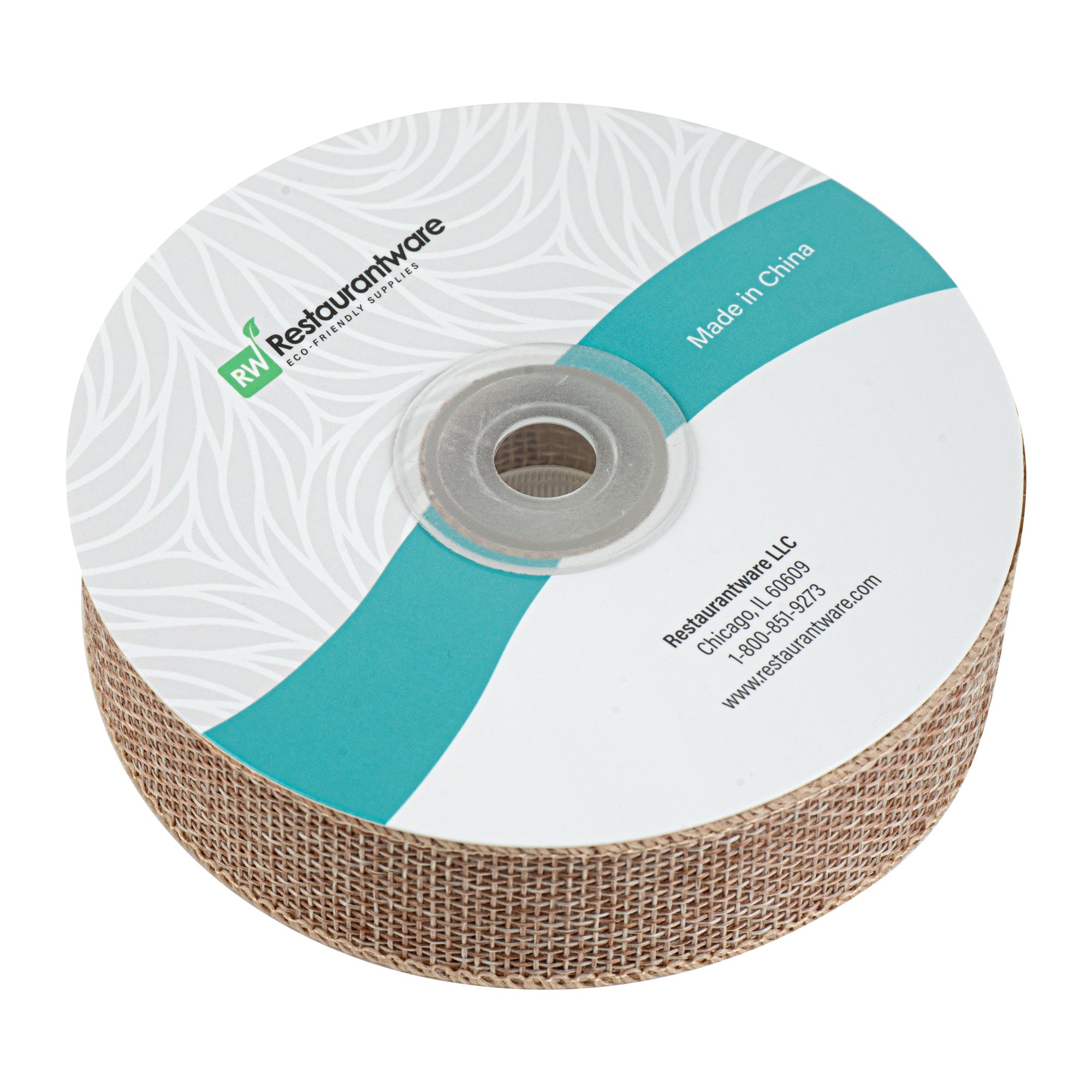 Gift Tek Natural Cotton Linen Ribbon - Single Face - 1" x 10 yds - 10 count box