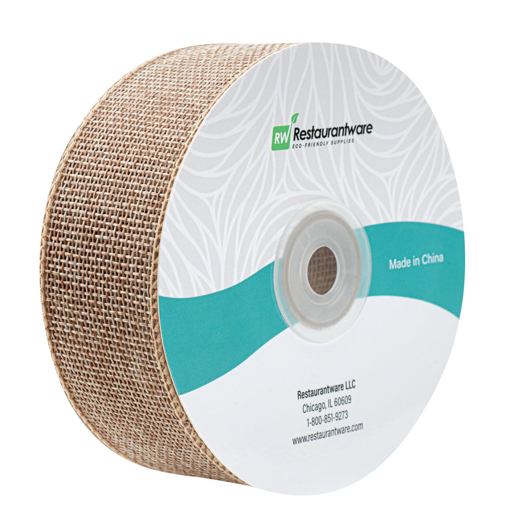 Gift Tek Natural Cotton Linen Ribbon - Single Face - 1 1/2" x 10 yds - 1 count box