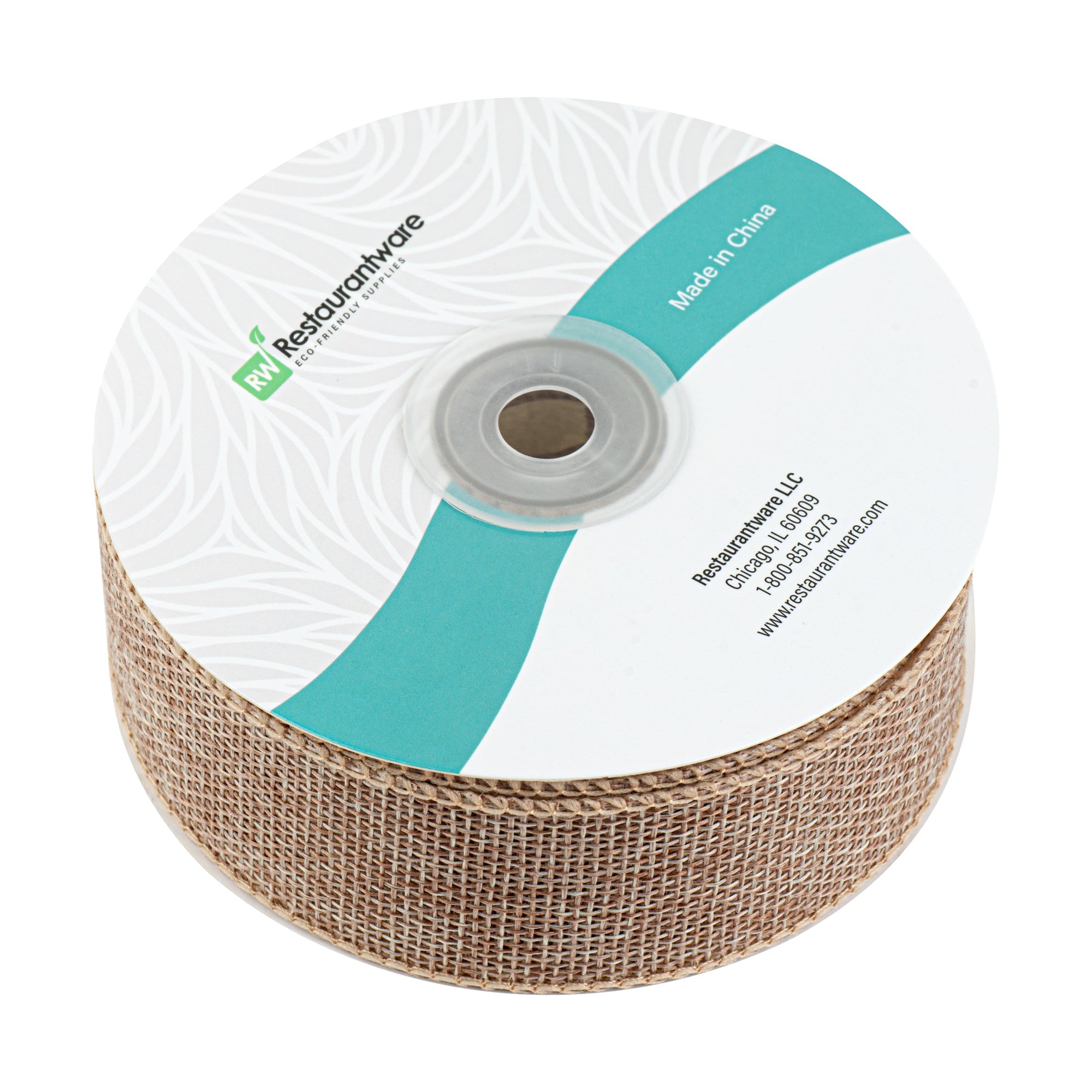 Gift Tek Natural Cotton Linen Ribbon - Single Face - 1 1/2" x 10 yds - 10 count box
