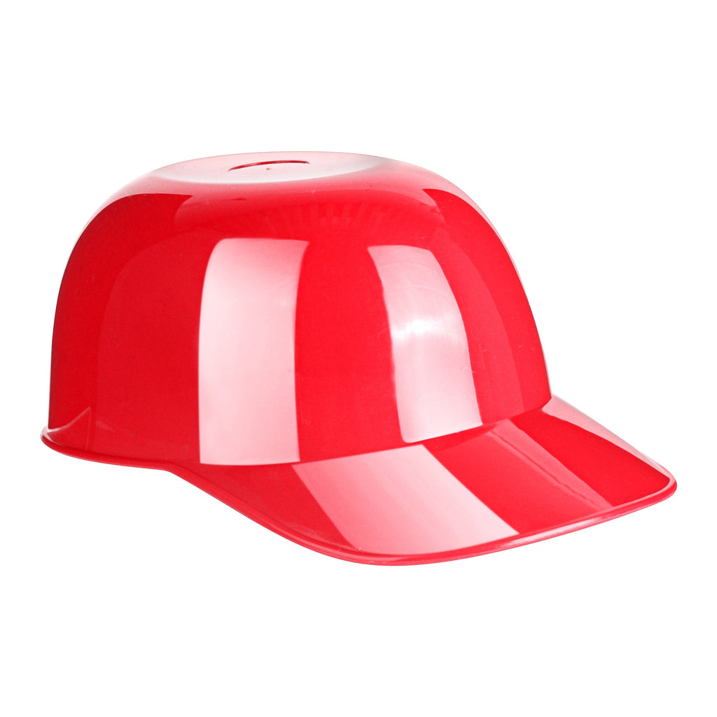 Mini Serve 8 oz Red Plastic Baseball Helmet Ice Cream / Snack Bowl - 10 count box