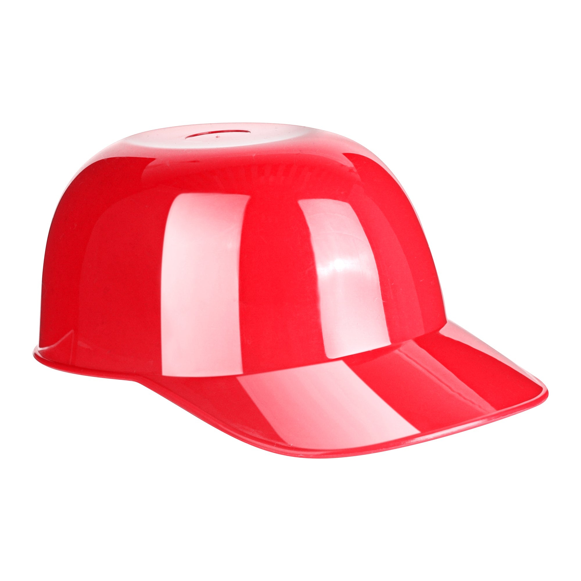 Mini Serve 8 oz Red Plastic Baseball Helmet Ice Cream / Snack Bowl - 10 count box