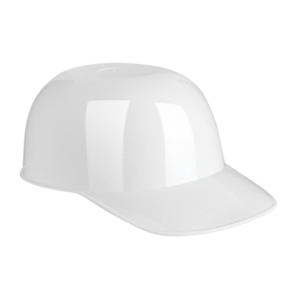 Mini Serve 8 oz White Plastic Baseball Helmet Ice Cream / Snack Bowl - 10 count box