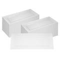 Maxi Serve Rectangle Clear Plastic Plate - with Lace Rim - 14 1/4" x 6 1/4" - 25 count box