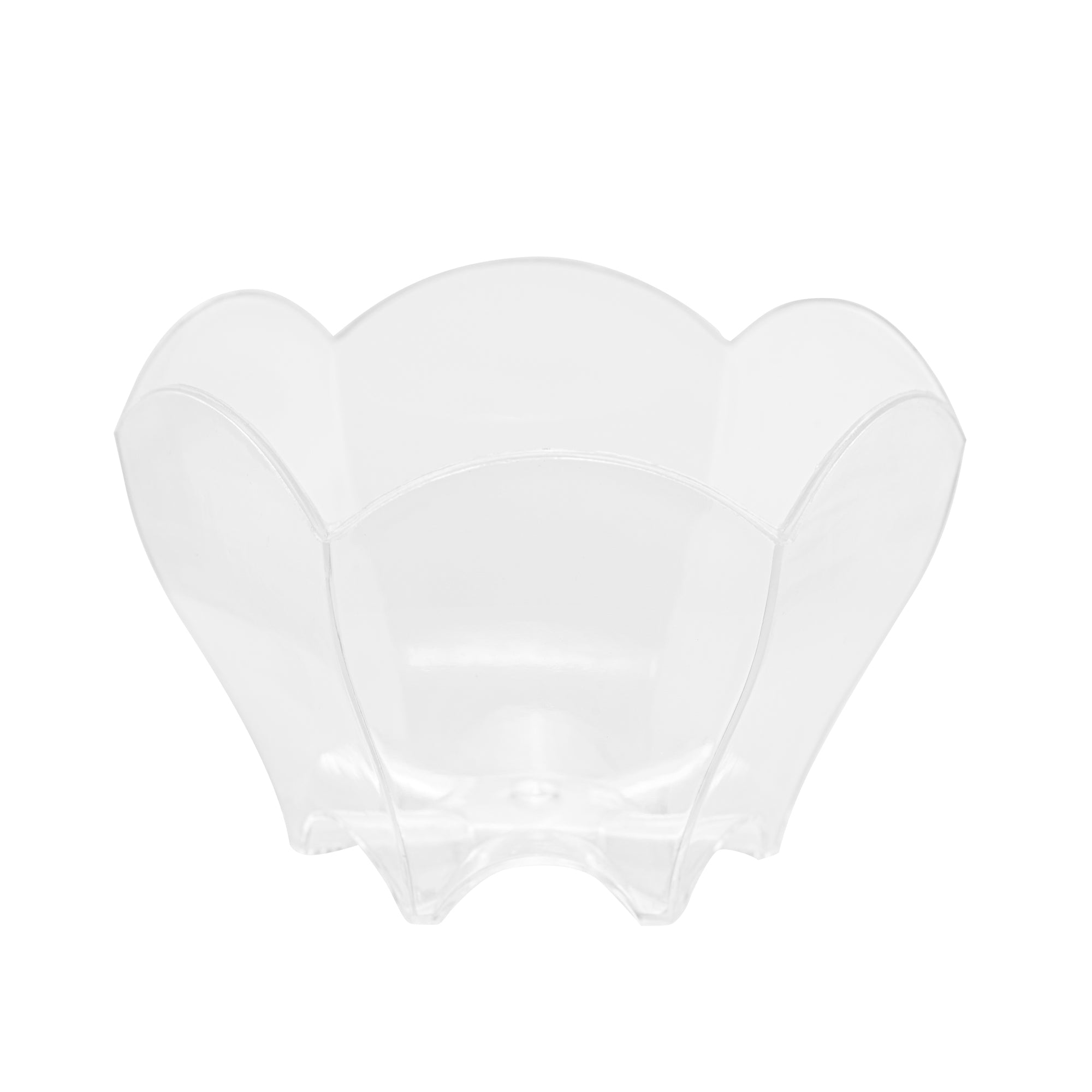 Mini Serve 2 oz Clear Plastic Flower Cup - 2 3/4" x 2 1/2" x 1 3/4" - 25 count box