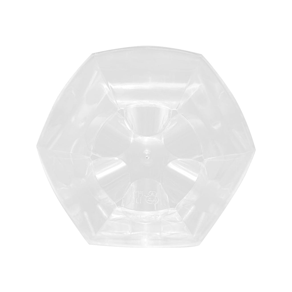 Mini Serve 2 oz Clear Plastic Flower Cup - 2 3/4" x 2 1/2" x 1 3/4" - 25 count box