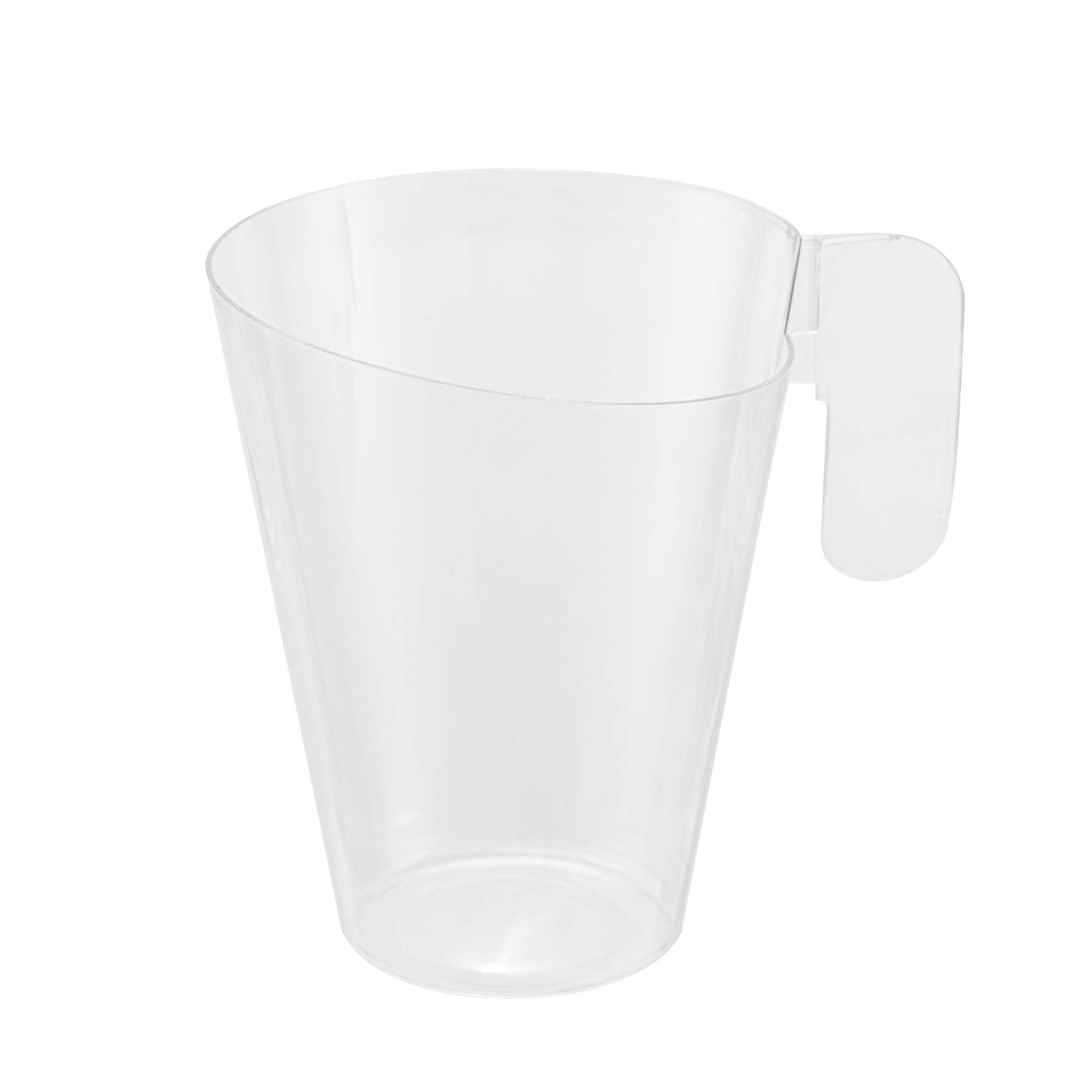 Mini Serve 2 oz Clear Plastic Cup - with Handle - 2 3/4" x 2 3/4" x 3 1/4" - 25 count box