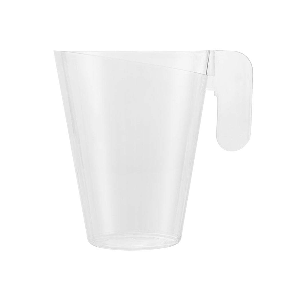 Mini Serve 2 oz Clear Plastic Cup - with Handle - 2 3/4" x 2 3/4" x 3 1/4" - 25 count box