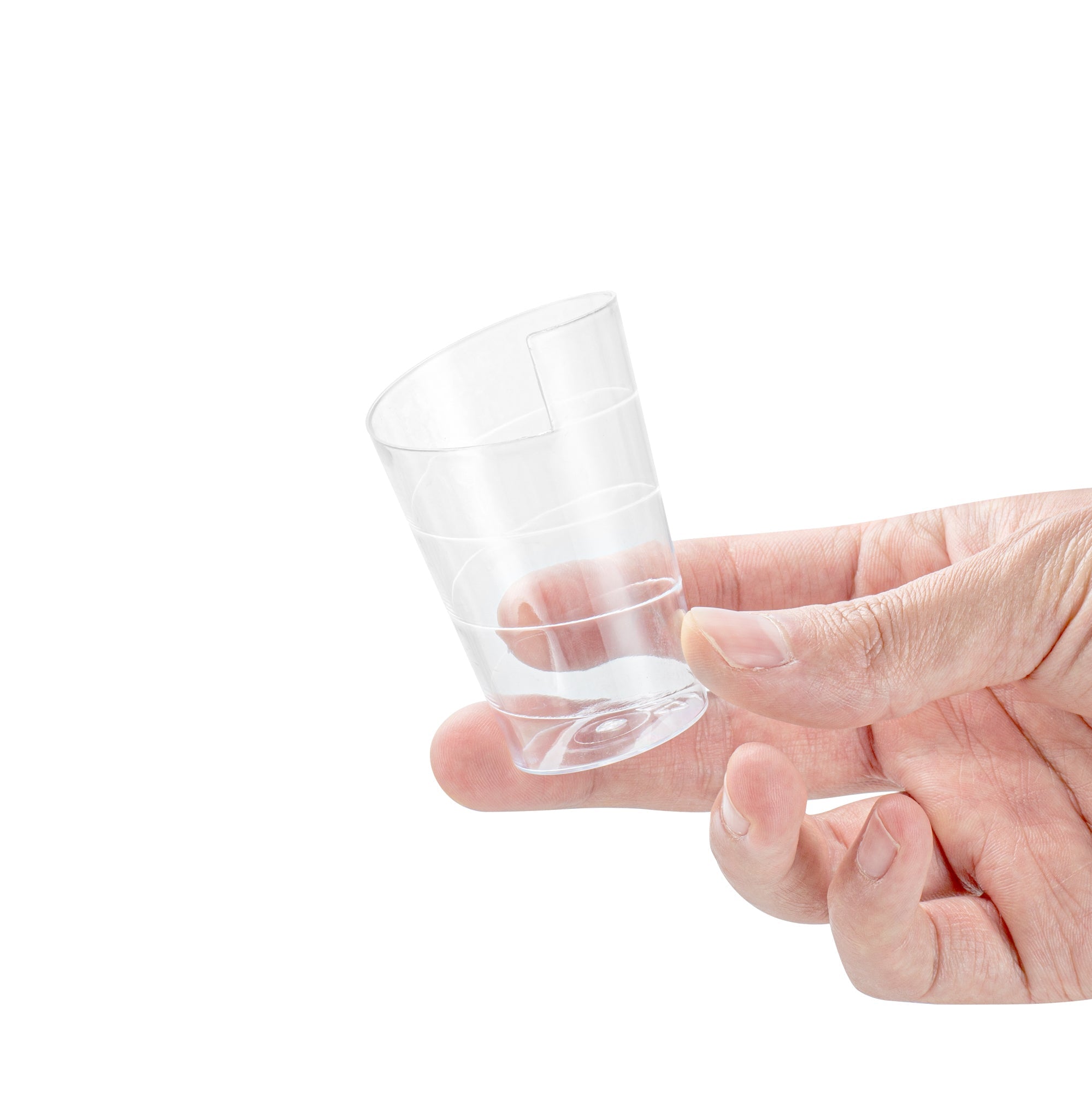 Mini Serve 2 oz Clear Plastic Spiral Cup - 1 3/4" x 1 3/4" x 2 3/4" - 25 count box