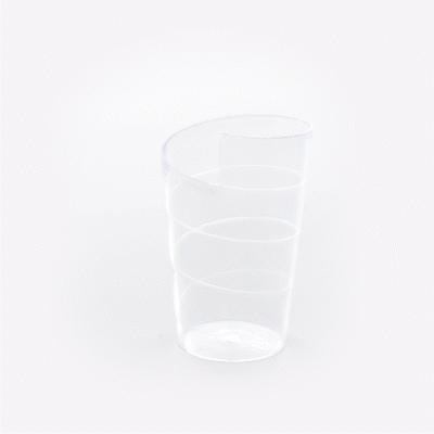Mini Serve 2 oz Clear Plastic Spiral Cup - 1 3/4" x 1 3/4" x 2 3/4" - 25 count box