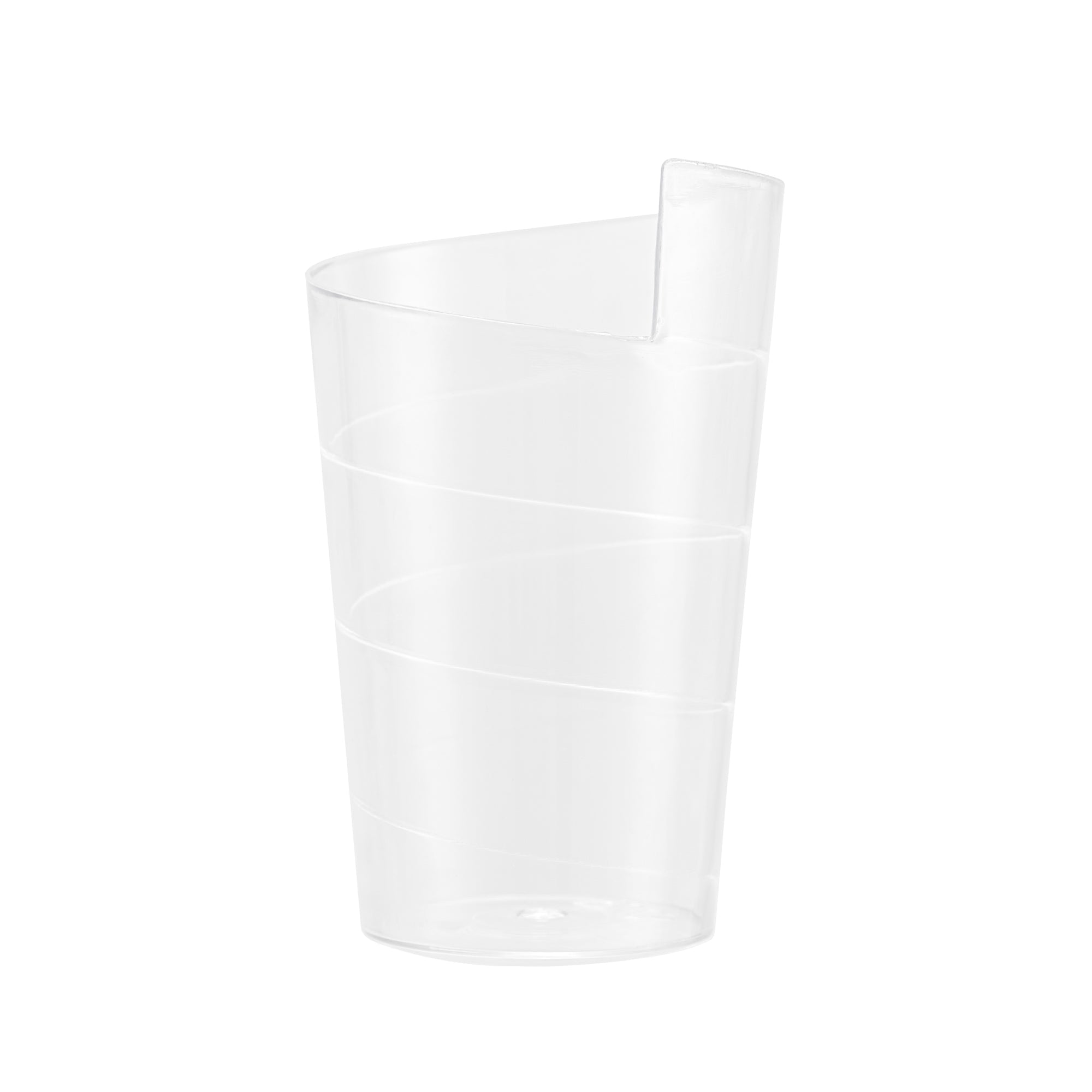 Mini Serve 2 oz Clear Plastic Spiral Cup - 1 3/4" x 1 3/4" x 2 3/4" - 25 count box
