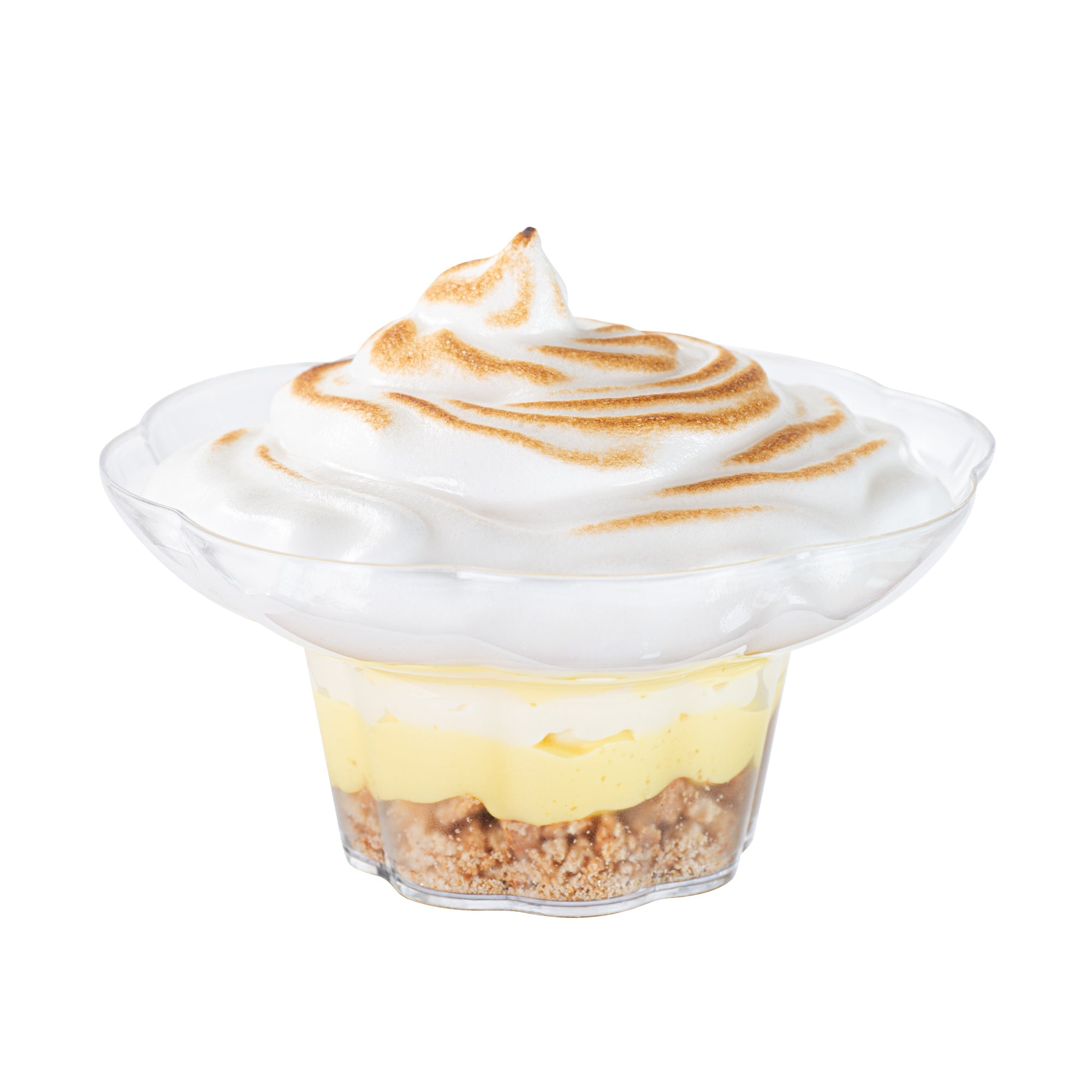 Mini Serve 3 oz Clear Plastic Flower Bowl - 4" x 4" x 2" - 25 count box
