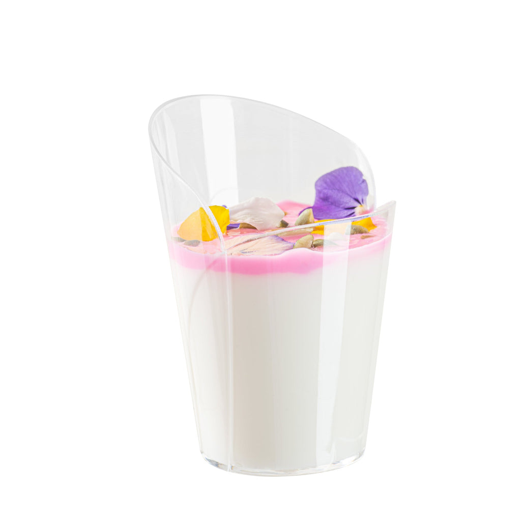 Mini Serve 2 oz Clear Plastic Rose Cup - 2 1/2" x 2 1/4" x 3 1/2" - 25 count box