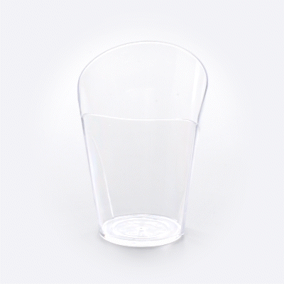 Mini Serve 2 oz Clear Plastic Rose Cup - 2 1/2" x 2 1/4" x 3 1/2" - 100 count box