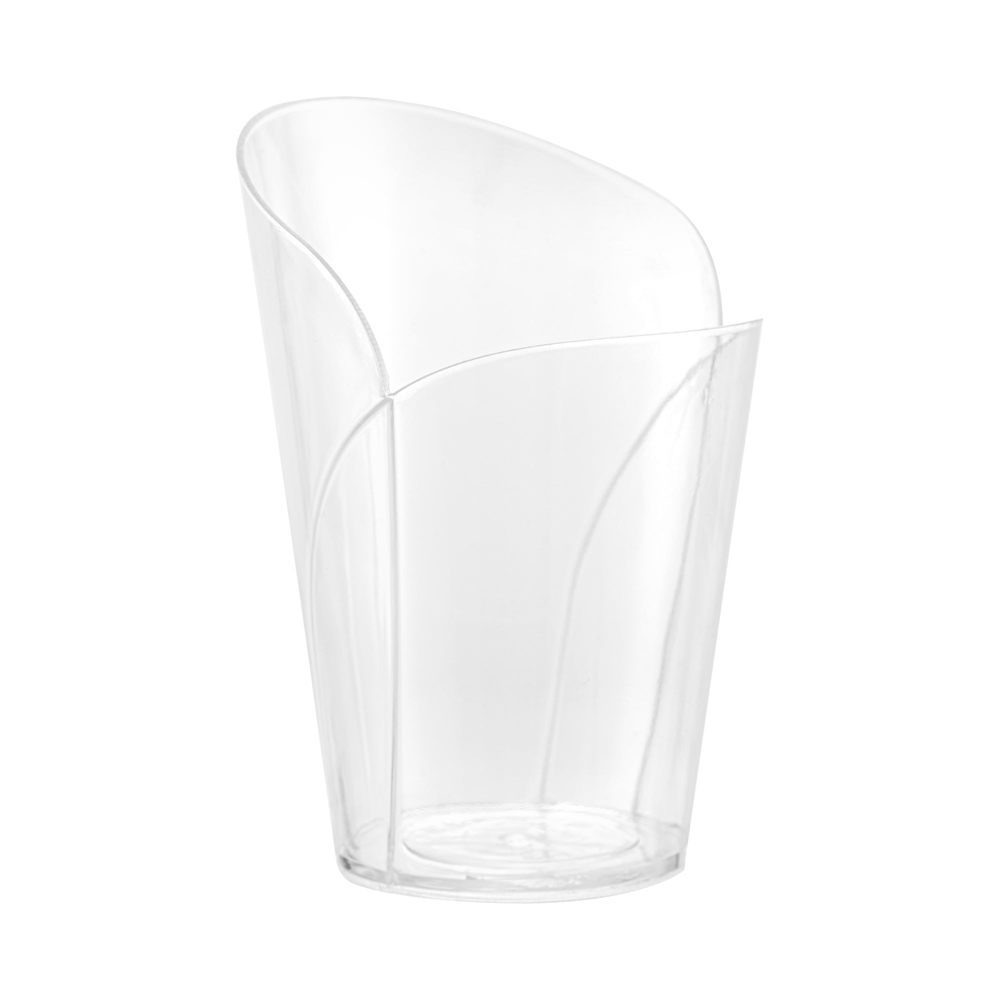 Mini Serve 2 oz Clear Plastic Rose Cup - 2 1/2" x 2 1/4" x 3 1/2" - 100 count box
